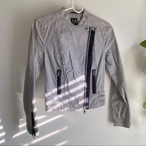 Armani Exchange (Blue/White) Striped Jacket
